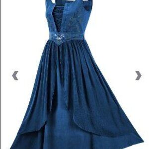 Teal Dress by Holy Clothing - Dan Maxi Limited Edition - LG